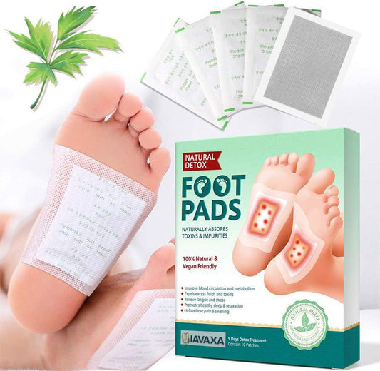 Deep Cleansing Foot Pads for Detox & Relaxation | Internal Toxin Removal, Pain Relief, Better Sleep & Circulation for Men & Women Pack of 10(Buy 1 Get 1 Free)